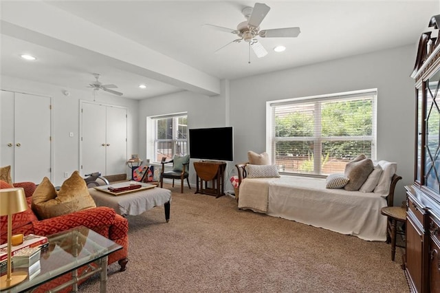 65 Byrnes Blvd, Mobile, AL 36608 - carpeted bedroom with recessed lighting and ceiling fan