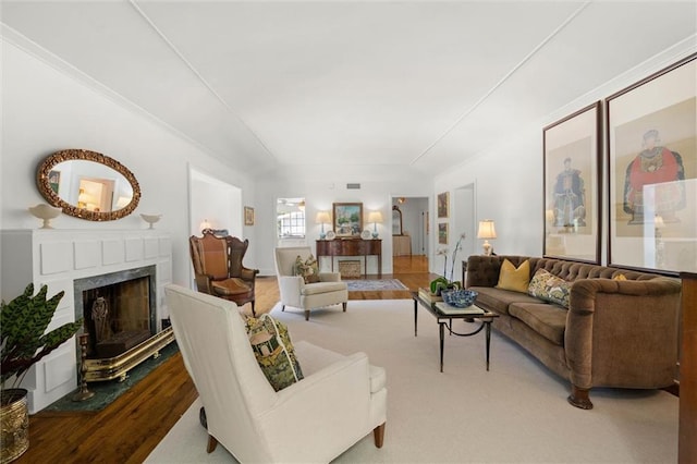 65 Byrnes Blvd, Mobile, AL 36608 - living area with a premium fireplace and wood finished floors