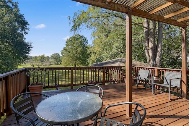 view of wooden deck