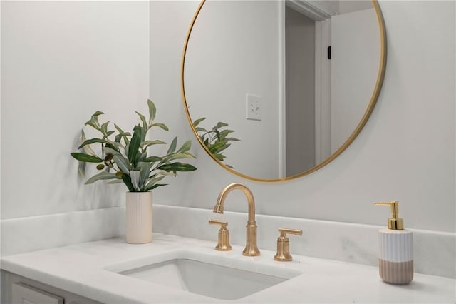 room details with vanity