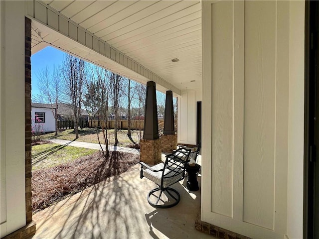 view of patio / terrace with a porch