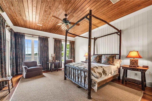 34460 Steelwood Ridge Rd, Loxley, AL 36551 - bedroom with wooden ceiling and wood finished floors