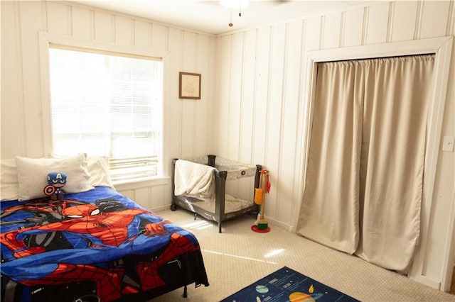 view of carpeted bedroom