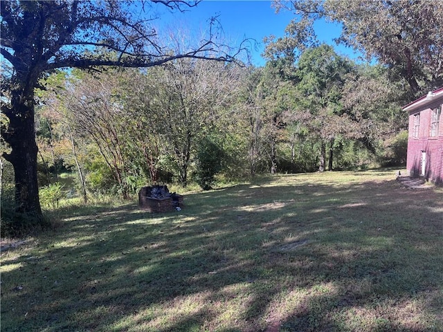 6830 Freedom Ln, Eight Mile, AL 36613 - view of green lawn with a wooded view