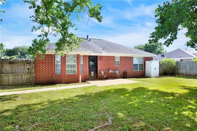 13310 August Dr, Mobile, AL 36695 - rear view of property with a patio, brick siding, and roof with shingles