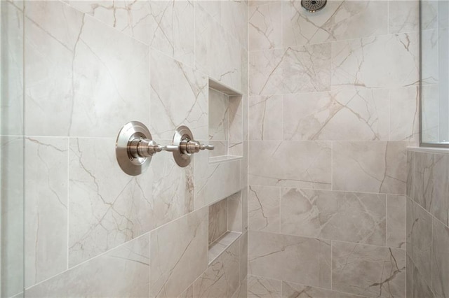 details with tiled shower