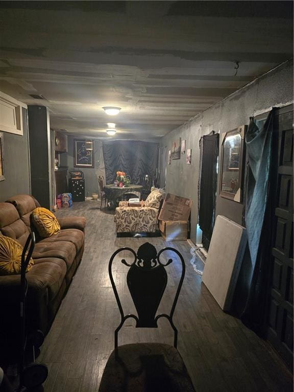 641 Baldwin Dr, Mobile, AL 36610 - living room with dark wood-type flooring