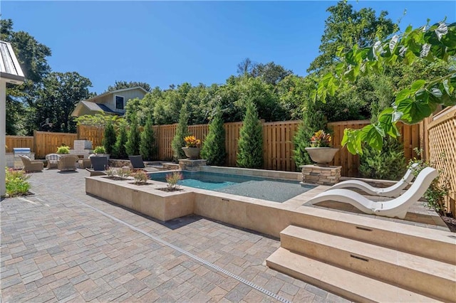 view of pool with a patio