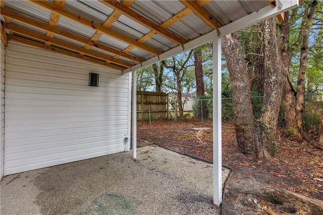 view of patio / terrace with fence