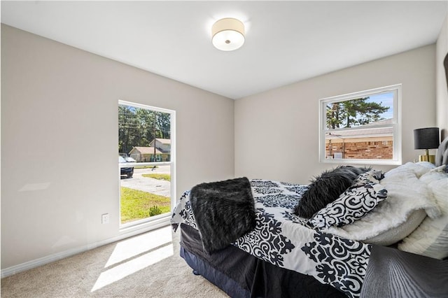 bedroom with carpet floors