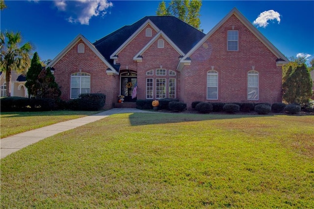 8857 Dawes Lake Rd S, Mobile, AL 36619 - traditional-style house featuring brick siding and a front lawn