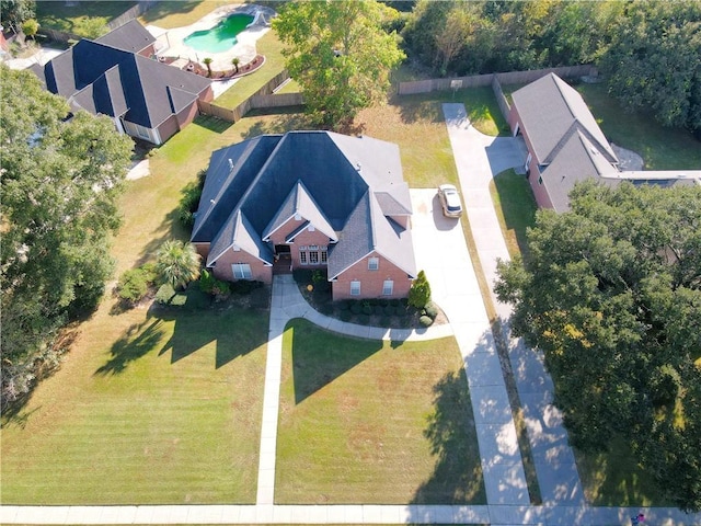 8857 Dawes Lake Rd S, Mobile, AL 36619 - view from above of property with a pool area