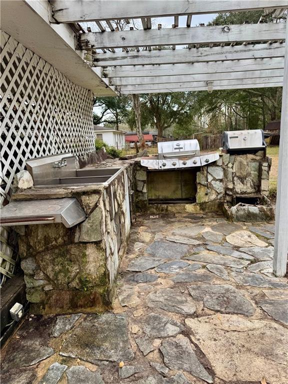 view of patio with a pergola