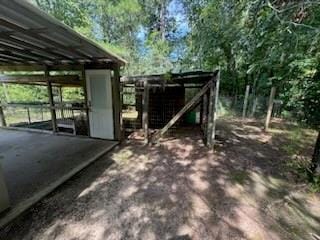 exterior space featuring an outbuilding