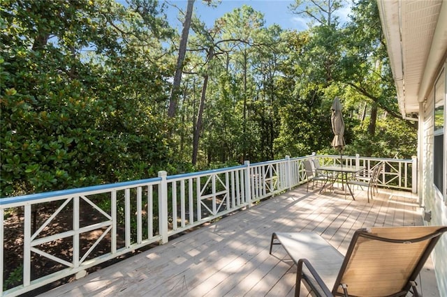 view of wooden terrace