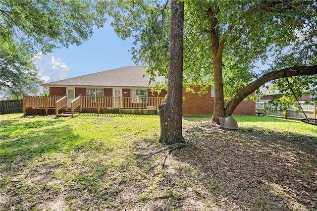 4072 Fenwick Loop, Mobile, AL 36619 - rear view of property with a deck