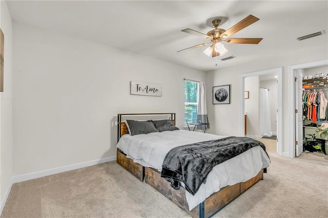 1933 Wildwood Pl, Mobile, AL 36609 - carpeted bedroom with a spacious closet, baseboards, a closet, and visible vents