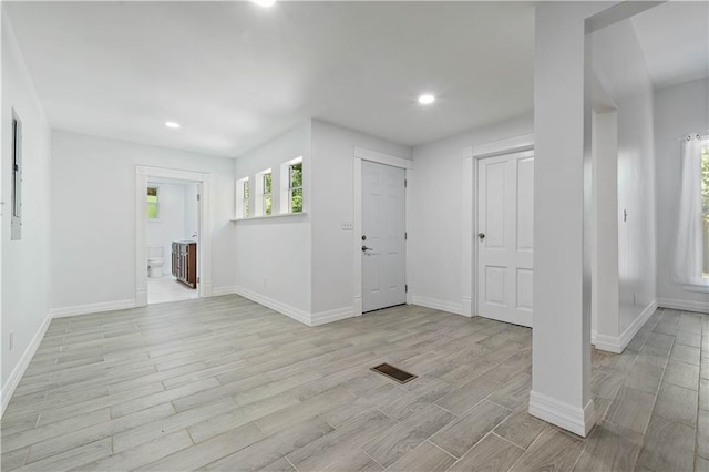 interior space featuring light wood-type flooring