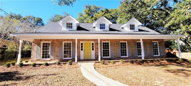 view of front of home featuring covered porch