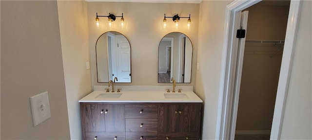 bathroom featuring vanity