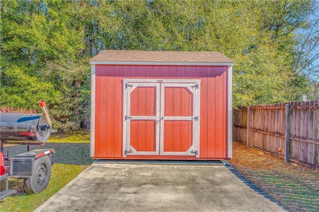 view of outbuilding