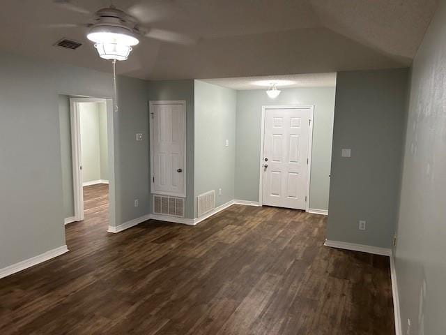 6611 Morgan Jackson Ct, Mobile, AL 36582 - spare room featuring ceiling fan, dark wood-type flooring, and baseboards