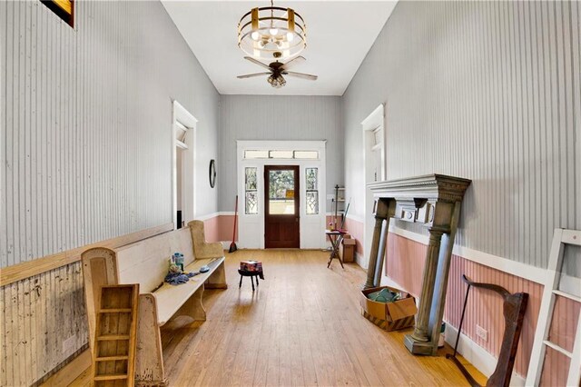 52780 State Highway 59, Stockton, AL 36579 - foyer entrance featuring ceiling fan and wood-type flooring