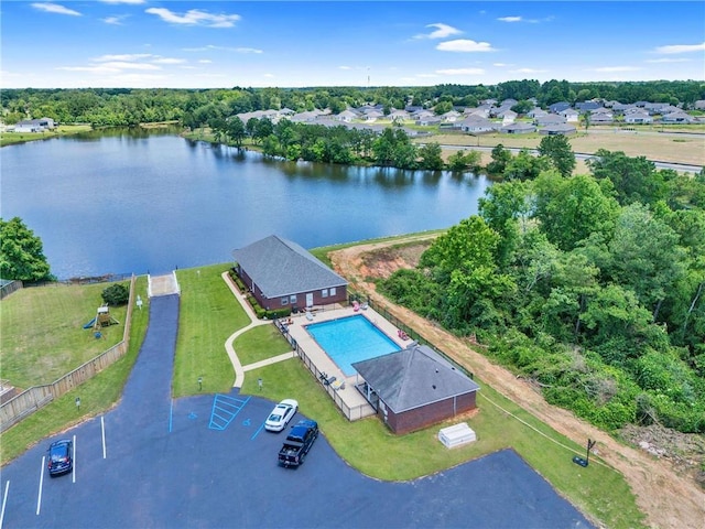25504 Sunrise Ct, Loxley, AL 36551 - aerial view of a large body of water and a pool