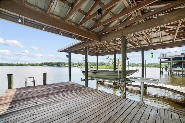 3009 Riverside Dr, Mobile, AL 36605 - dock area featuring boat lift and a water view