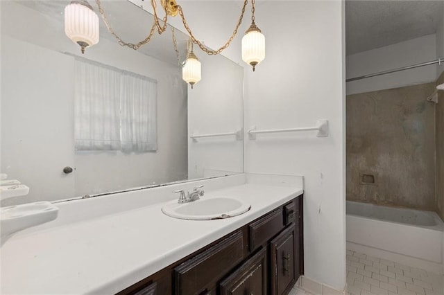 3163 Morgan Rd, Mobile, AL 36605 - bathroom with vanity, tile patterned flooring, and shower / bath combination
