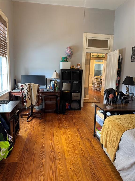 interior space with light hardwood / wood-style flooring