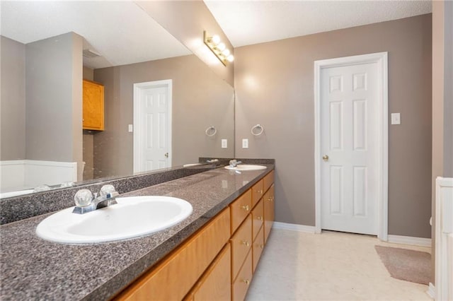 bathroom with vanity