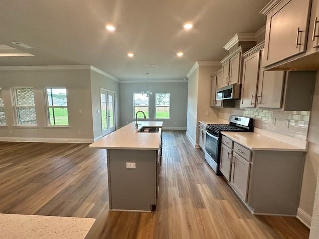 bathroom featuring hardwood / wood-style floors and vanity