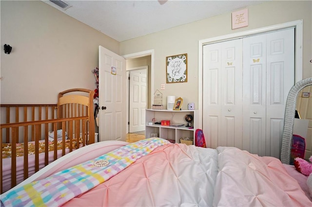 bedroom with a closet