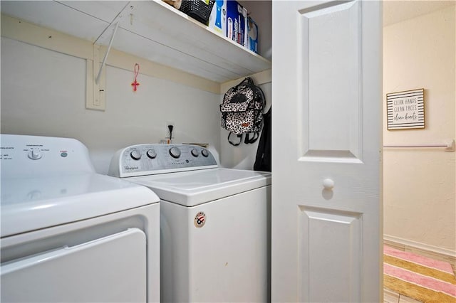 laundry area with washer and dryer