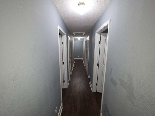 1105 Adams St, Mobile, AL 36603 - hall with a textured ceiling and dark wood-style floors