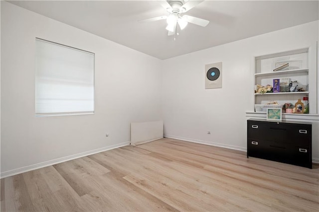 5554 Racine Ave, Mobile, AL 36618 - spare room featuring ceiling fan and light wood-type flooring