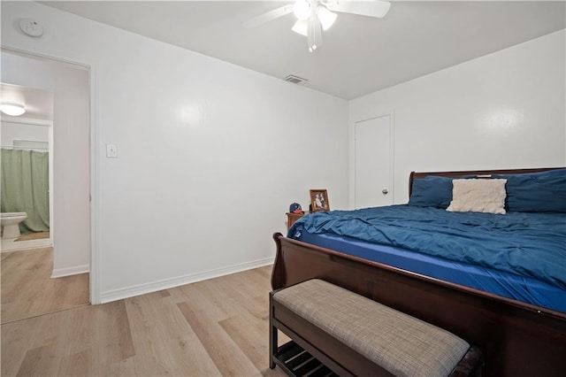 5554 Racine Ave, Mobile, AL 36618 - bedroom featuring light wood-style floors and a ceiling fan
