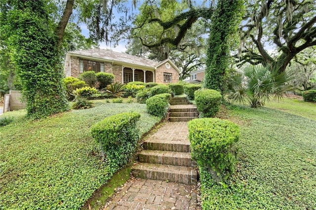 2007 Levert Dr N, Mobile, AL 36607 - view of yard featuring stairway