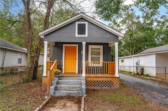 bungalow-style home with a porch