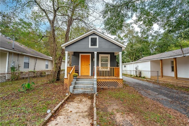 bungalow-style house with a porch