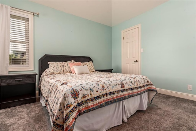 528 Lemoyne Dr Unit 2C, Dauphin Island, AL 36528 - bedroom with carpet floors and vaulted ceiling