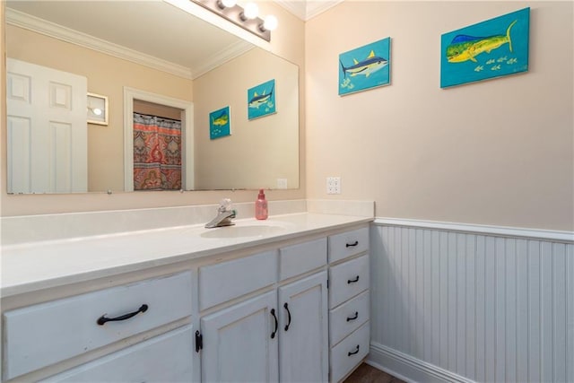 528 Lemoyne Dr Unit 2C, Dauphin Island, AL 36528 - full bath with vanity and ornamental molding
