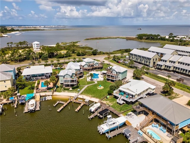 528 Lemoyne Dr Unit 2C, Dauphin Island, AL 36528 - aerial view of a nearby body of water and a pool