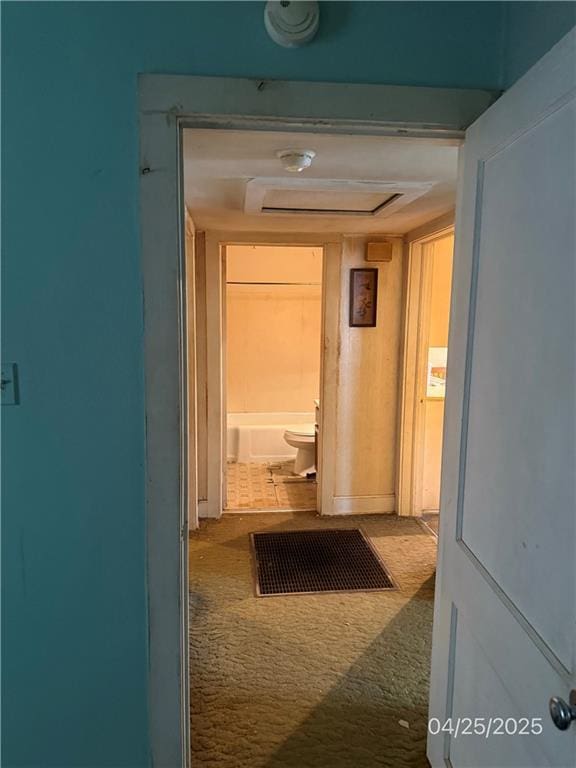 557 Kent St, Mobile, AL 36617 - hallway featuring carpet floors