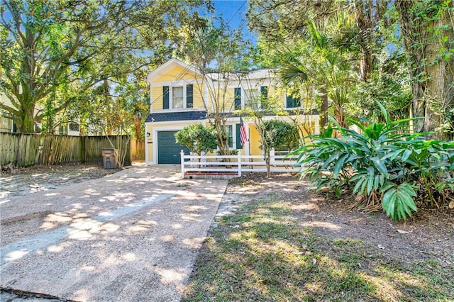 view of front of home featuring a garage