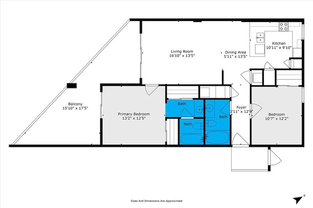 633 Beach Blvd Unit 205, Gulf Shores, AL 36542 - property floor plan