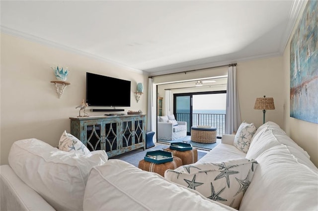 1051 Beach Blvd W Unit 9B, Gulf Shores, AL 36542 - living area featuring crown molding