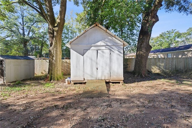 view of outdoor structure