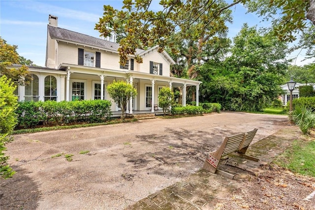 view of front of home with a porch